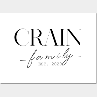 Crain Family EST. 2020, Surname, Crain Posters and Art